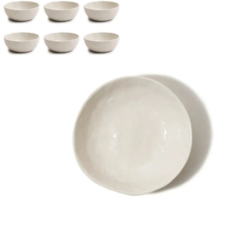 COQUILLE - 6 Assiettes creuses - Porcelaine - ⌀ 20 cm